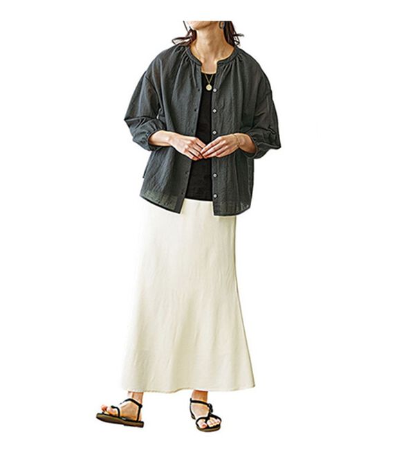 BELLUNA（ベルーナ）の「大人の透け感かのこ編デザインブラウス（ブラウス）」｜詳細画像