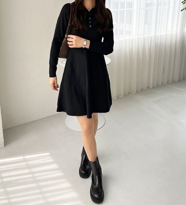 ペプラムニットミニワンピース - ベルーナ【公式】