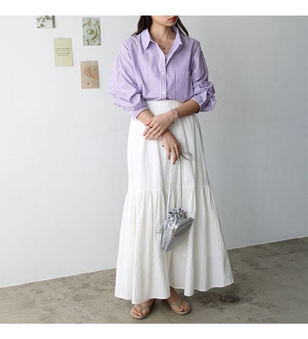 GeeRA（ジーラ）の「アソート柄オーバーサイズシャツ（シャツ）」｜詳細画像