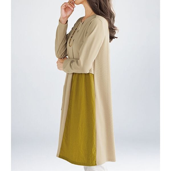 異素材切替配色デザインチュニック - ベルーナ【公式】