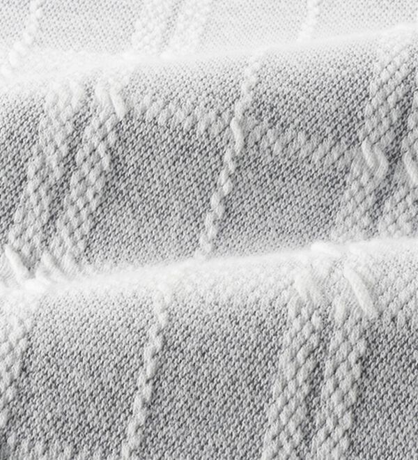 「＜コムルヴァン・オム＞チェック柄ふくれジャカードトレーナー（メンズトレーナー）」｜詳細画像