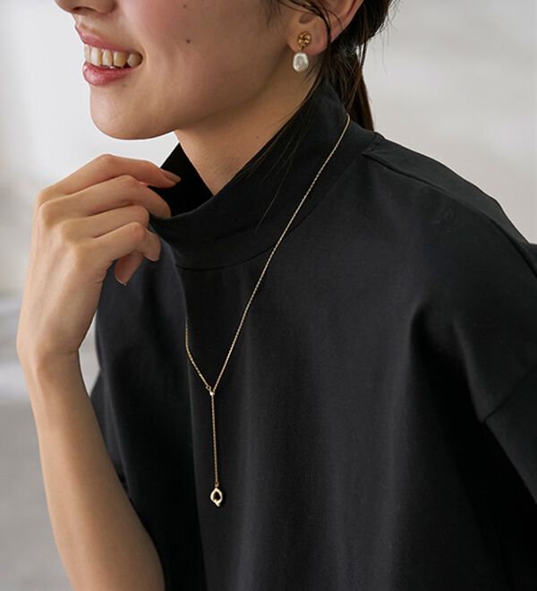 BELLUNA（ベルーナ）の「≪ＨｕｇＲｅａｍコットンＣｏｏｌ≫ひんやりハイネックプルオーバー（カットソー）」｜詳細画像