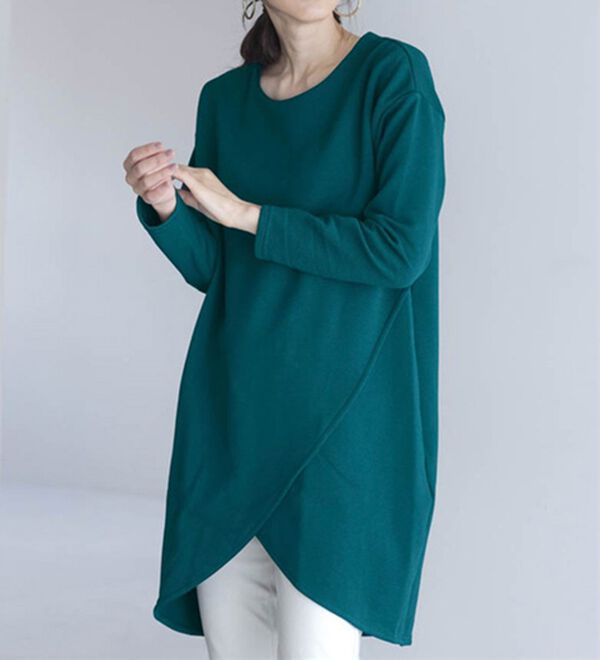 RANAN（ラナン）の「裏起毛！あったかアシメデザインチュニック（チュニック）」｜詳細画像