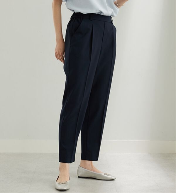 BELLUNA（ベルーナ）の「【選べる2丈】メランジストレッチ素材テーパードパンツ（テーパードパンツ）」｜詳細画像