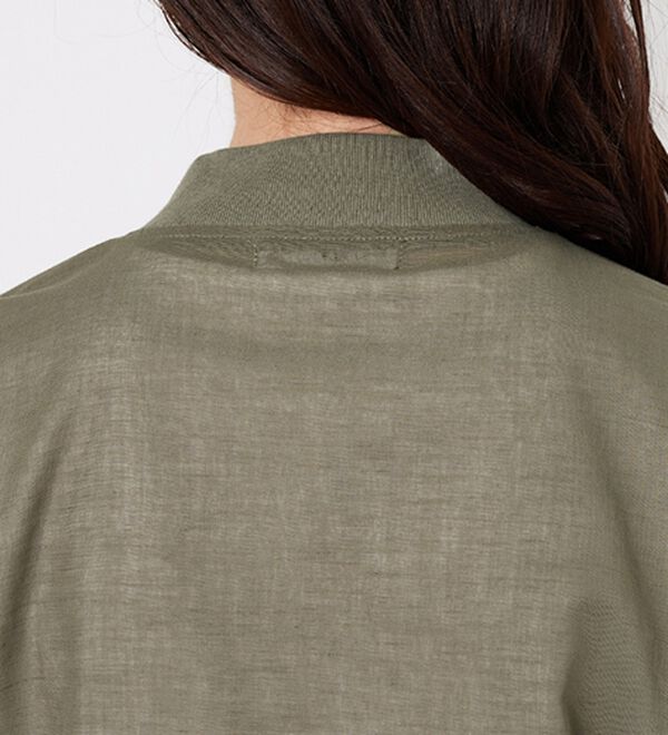 BELLUNA（ベルーナ）の「麻調素材リブ使いシアーブルゾンジャケット（ブルゾン）」｜詳細画像