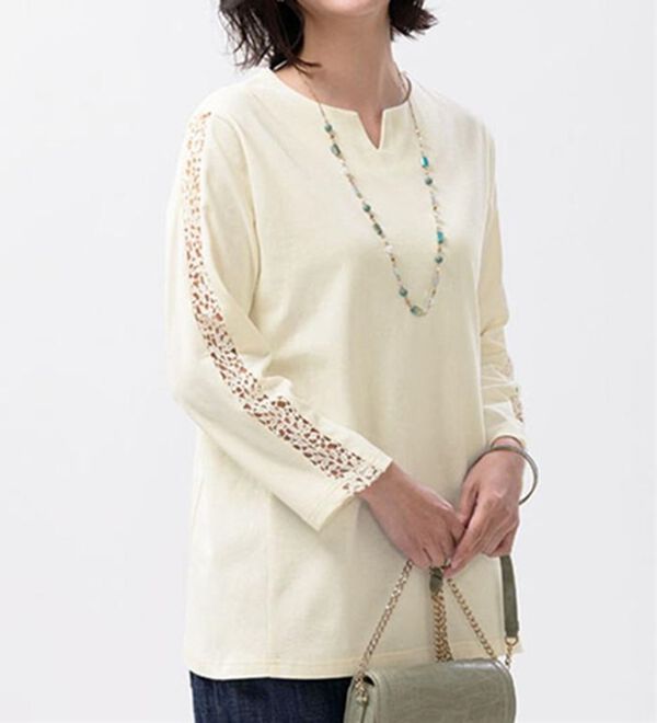 ルフラン（ルフラン）の「【ｋｉｒａｍｅｋ】コットン１００％プルオーバー（カットソー）」｜アイボリー