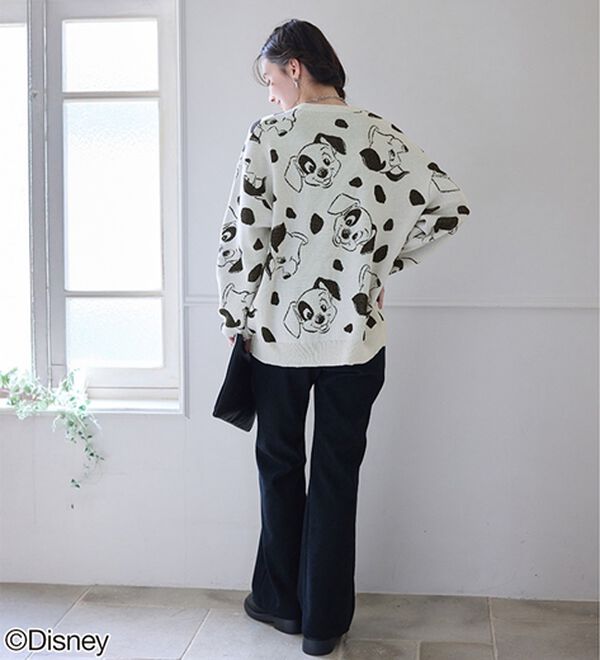 BELLUNA（ベルーナ）の「＜Ｄｉｓｎｅｙ＞【１０１匹ワンちゃん】総柄ジャカードゆったりセーター（ニット・セーター）」｜詳細画像