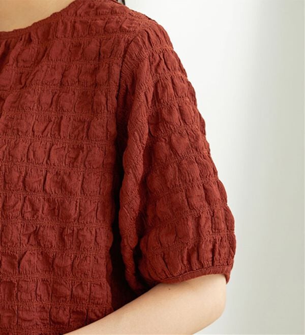 BELLUNA（ベルーナ）の「ポコポコ素材裾ドロストプルオーバー（カットソー）」｜詳細画像