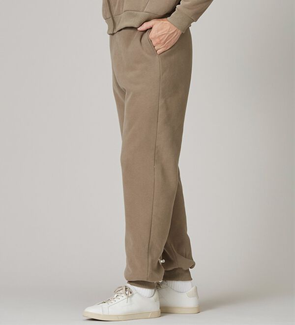 「＜シンプル＆プラス＞裏ボアジョガーパンツ（メンズフルレングスパンツ）」｜詳細画像