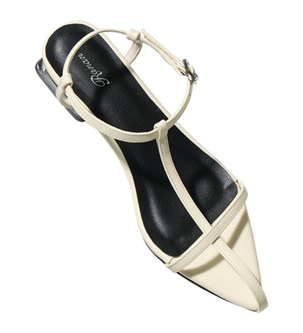 RANAN（ラナン）の「Ｔストラップサンダル（サンダル・ミュール）」｜ホワイト