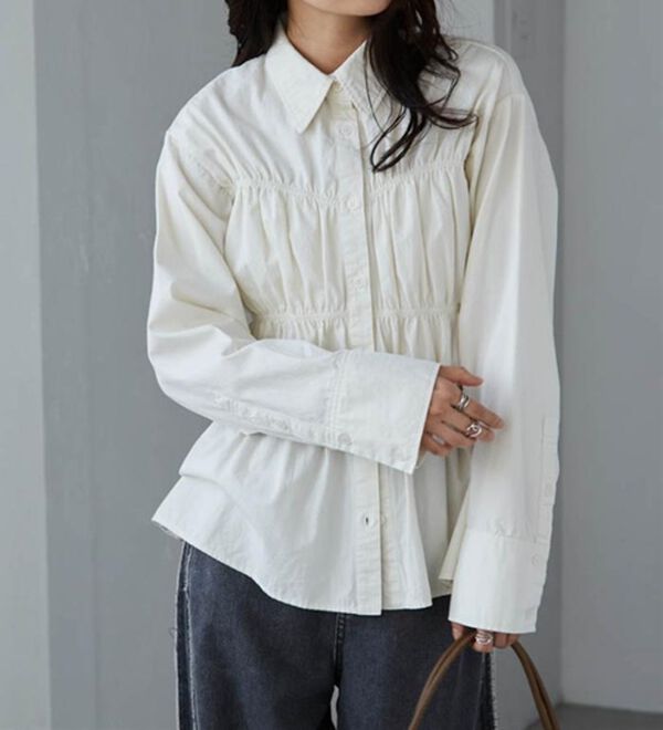 RANAN（ラナン）の「ライトデニムシャーリングデザインシャツブルー（シャツ）」｜詳細画像