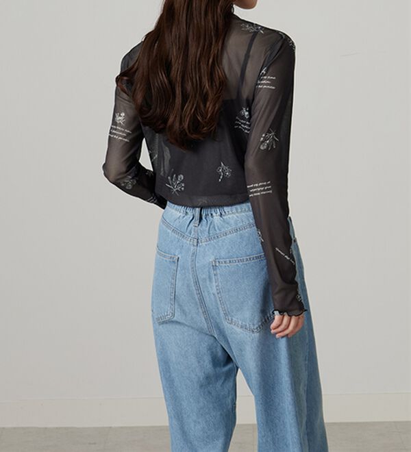 BELLUNA（ベルーナ）の「シアー素材ハイネックインナープルオーバー（カットソー）」｜詳細画像