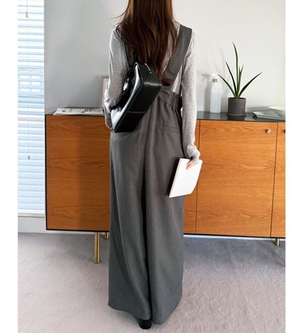 GeeRA（ジーラ）の「フロントジップハイウエストサロペット（オールインワン）」｜詳細画像