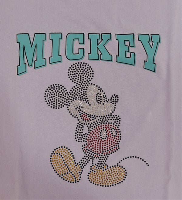 BELLUNA（ベルーナ）の「＜Disney＞【ミッキー】ラインストーンワイドシルエットTシャツ（Tシャツ）」｜詳細画像