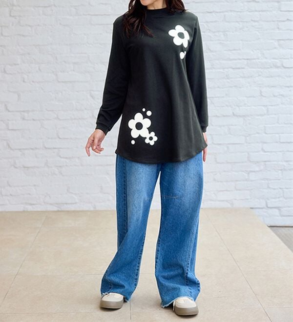 BELLUNA（ベルーナ）の「【メルティポンチ】プリントチュニック（チュニック）」｜詳細画像