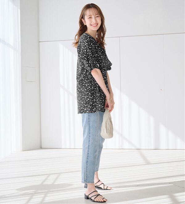 alotta（アロッタ）の「【４つの機能付】ひんやりフリル袖Ｔシャツチュニック（チュニック）」｜詳細画像