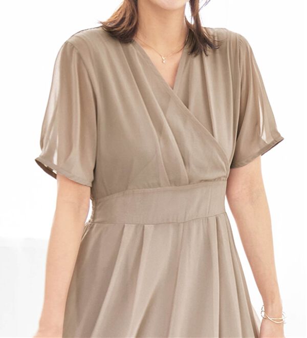 alotta（アロッタ）の「【接触冷感】インナー付カシュクールワンピース（その他ワンピース）」｜詳細画像