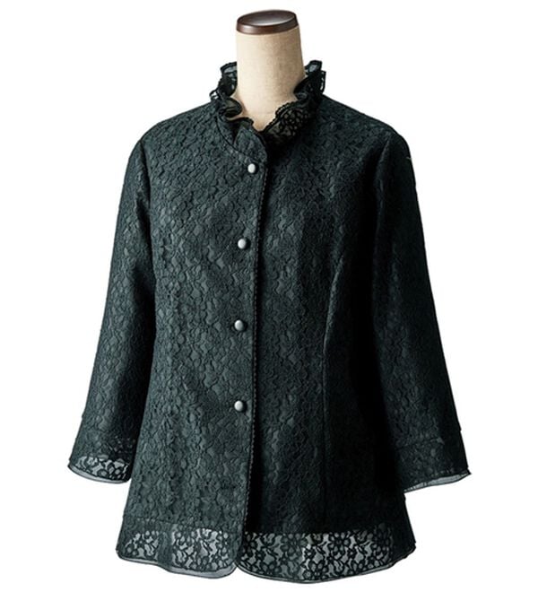 ルフラン（ルフラン）の「上品レースのブラウスジャケット（ブラックフォーマル（喪服・礼服））」｜詳細画像