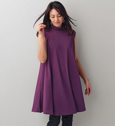 BELLUNA（ベルーナ）の「＜クールスラブ＞ハイネックフレアーチュニック（チュニック）」