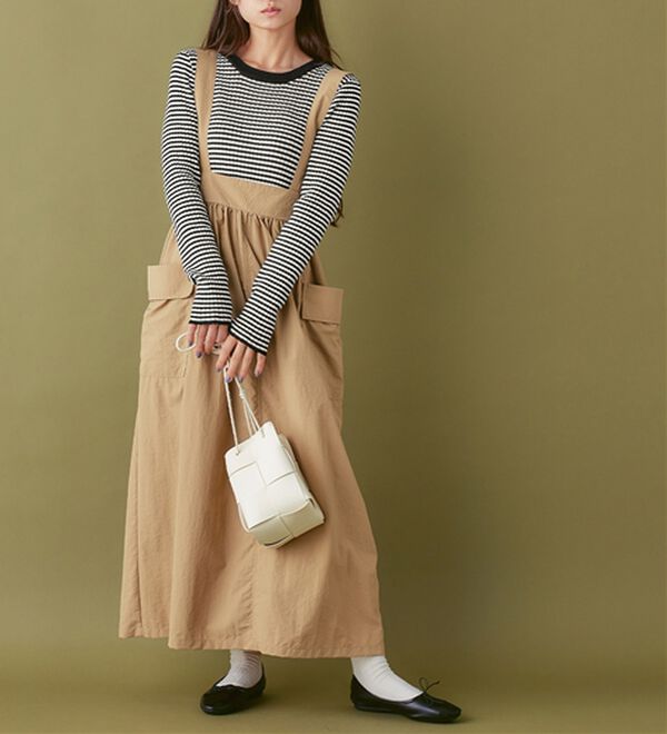 Viola e Viola（ヴィオラ エ ヴィオラ）の「【静電気防止】綿１００％ちくちくしないボーダーリブニット（ニット・セーター）」｜詳細画像