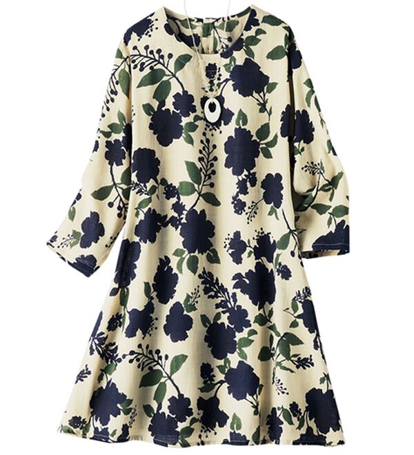 ルフラン（ルフラン）の「選べるプリントブラウス（ブラウス）」｜ネイビー系