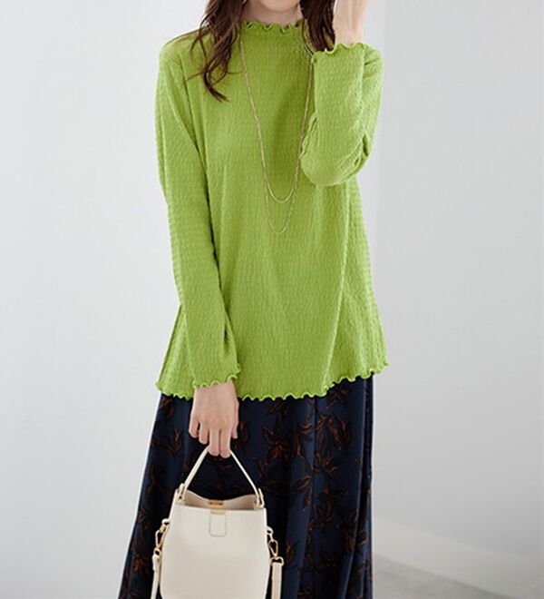 BELLUNA（ベルーナ）の「ジャカード素材メローデザインプルオーバー（カットソー）」｜詳細画像