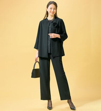ルフラン（ルフラン）の「【３点セット】新・ゆとり設計３点セットスーツ（ブラックフォーマル（喪服・礼服））」
