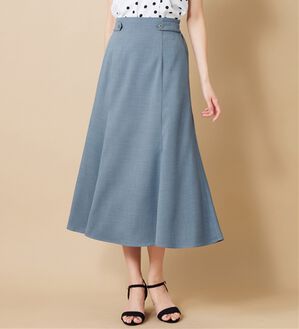 alotta（アロッタ）の「麻調ウエストボタン付マーメイドスカート（ロングスカート）」｜ブルー