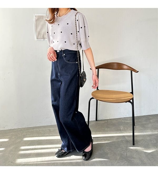 GeeRA（ジーラ）の「ドット柄ジャガードトップス（ニット・セーター）」｜詳細画像