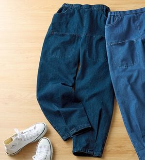 BELLUNA（ベルーナ）の「ポケットデザインコロンデニムパンツ（フルレングスパンツ）」｜インディゴ