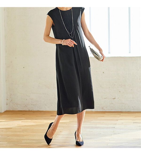 BELLUNA（ベルーナ）の「幾何柄レースボレロジャケットワンピースアンサンブル（ブラックフォーマル（喪服・礼服））」｜詳細画像