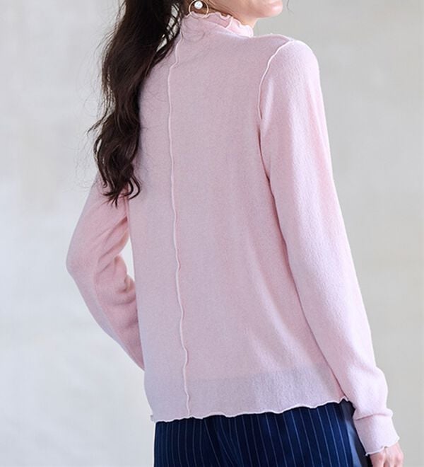 RANAN（ラナン）の「前後２ＷＡＹ！メロウ使いニットソーフリルプルオーバー（カットソー）」｜詳細画像