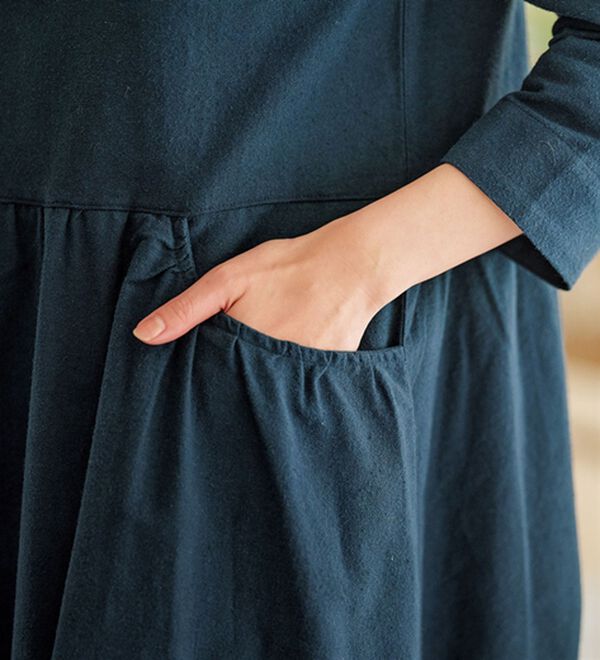 BELLUNA（ベルーナ）の「ゆったりギャザーポケット付ワンピース（その他ワンピース）」｜詳細画像