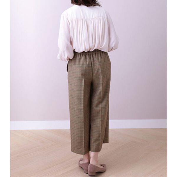 BELLUNA（ベルーナ）の「ウーリッシュ素材釦使いワイドパンツ（ワイドパンツ・ガウチョ）」｜詳細画像