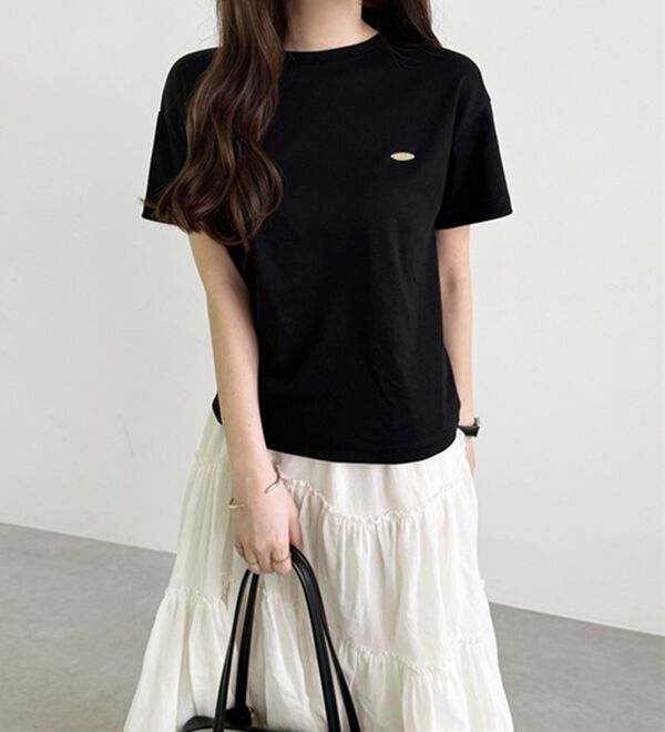 GeeRA（ジーラ）の「ロゴプレート付コンパクトＴシャツ（Tシャツ）」｜詳細画像