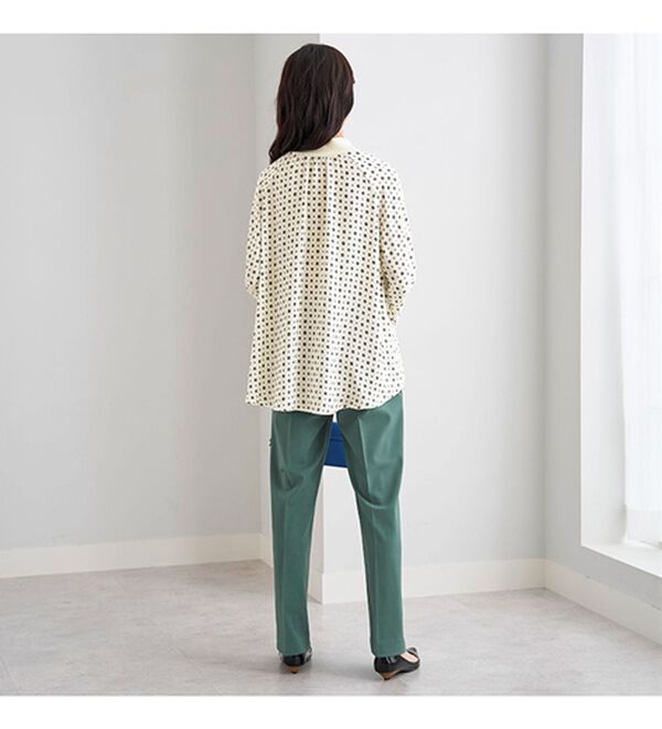 BELLUNA（ベルーナ）の「リブ切替ドレープデザインブラウス（ブラウス）」｜詳細画像