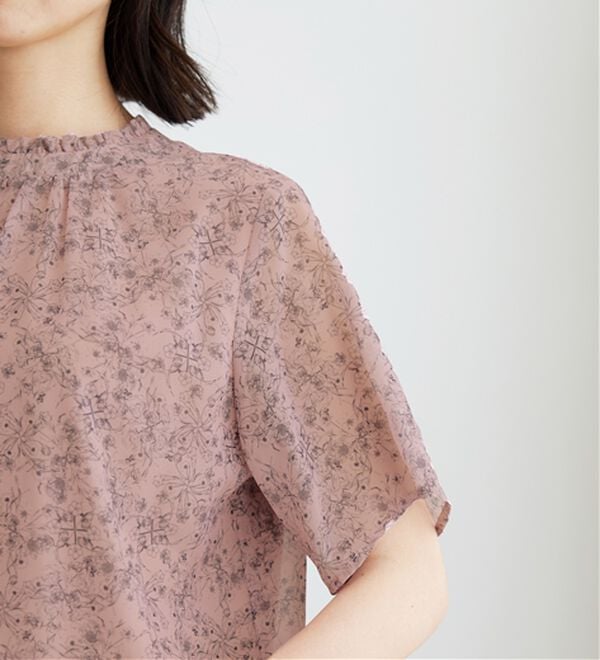 BELLUNA（ベルーナ）の「〈日比谷花壇〉フリル衿シフォンブラウス（ブラウス）」｜詳細画像