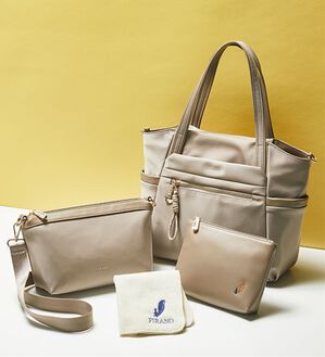 ルフラン（ルフラン）の「【４点セット】＜ＦＩＲＡＮＯ＞１２ポケットデザインバッグ（トートバッグ）」｜グレージュ