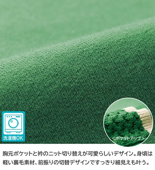 BELLUNA（ベルーナ）の「裏毛素材ニット切替プルオーバー（カットソー）」｜詳細画像