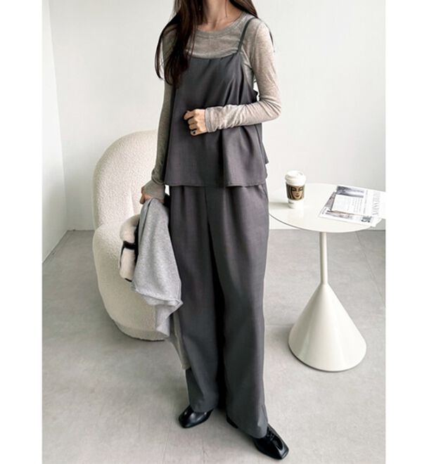 GeeRA（ジーラ）の「セットアップ風キャミソールサロペット（オールインワン）」｜詳細画像