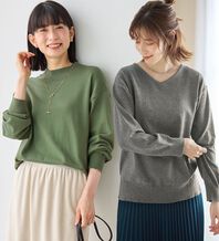 Viola e Viola（ヴィオラ エ ヴィオラ）の「＜選べる衿＞もちもち　ゆるシンプルニット（ニット・セーター）」