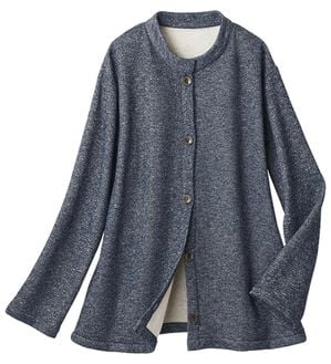 ルフラン（ルフラン）の「暖かなのにとっても軽やか！羽織り（その他ジャケット）」｜ネイビー