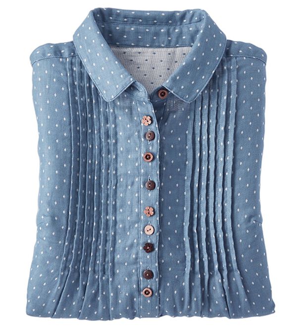 BELLUNA（ベルーナ）の「綿１００％ダブルガーゼブラウス（ブラウス）」｜ドット