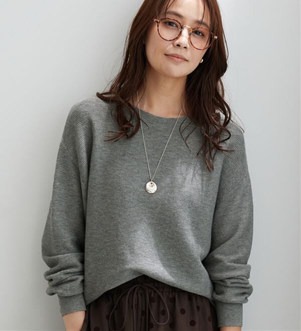 BELLUNA（ベルーナ）の「ラメ調もちもちニットプルオーバー（ニット・セーター）」｜詳細画像