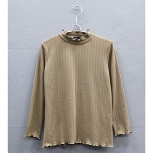 「ミニケーブル柄ハイネックプルオーバー（カットソー）」｜モカ