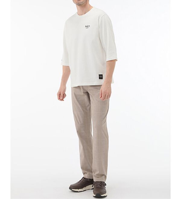 「＜イネド＞綿１００％ゆったり６分袖ライトトレーナー（メンズトレーナー）」｜詳細画像