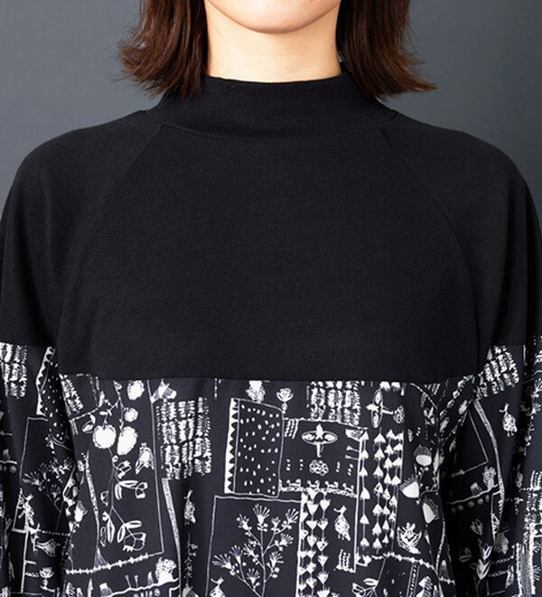 BELLUNA（ベルーナ）の「【Ｌａｇｒｉｌｕａ】ニット切替プリントワンピース（プリントワンピース）」｜詳細画像