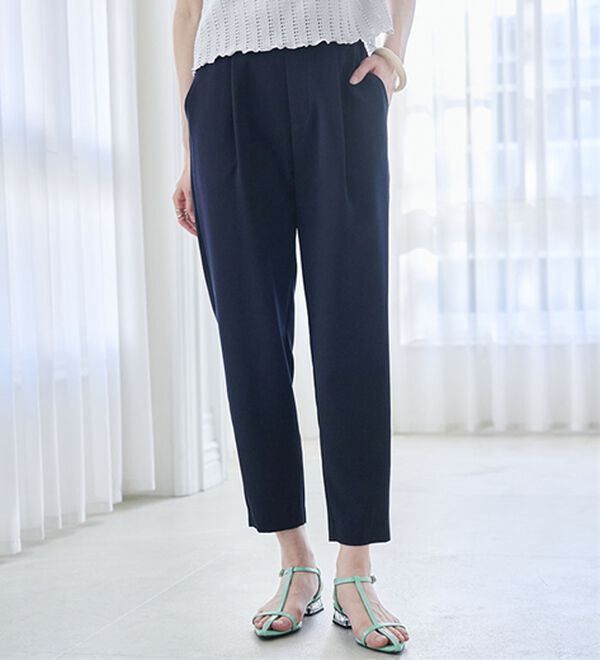 RANAN（ラナン）の「【選べる股下】ひんやり美脚シルエットタックパンツ（フルレングスパンツ）」｜詳細画像