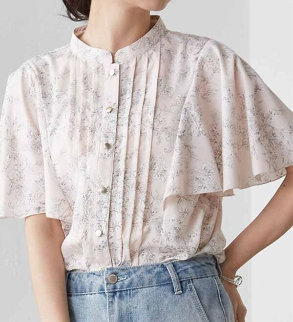 RANAN（ラナン）の「ひんやり！ピンタックフレアー袖ブラウス（ブラウス）」｜詳細画像