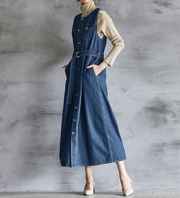 2WAY！デニムマキシジレワンピース - ベルーナ【公式】 